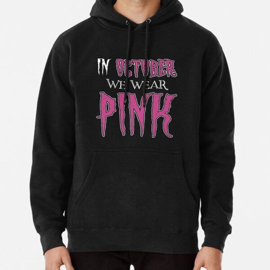 Discover In October We Wear Pink Pumpkin Breast Cancer Halloween Hoodies