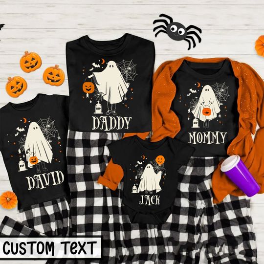 Discover Personalized Family Ghost Halloween Shirts