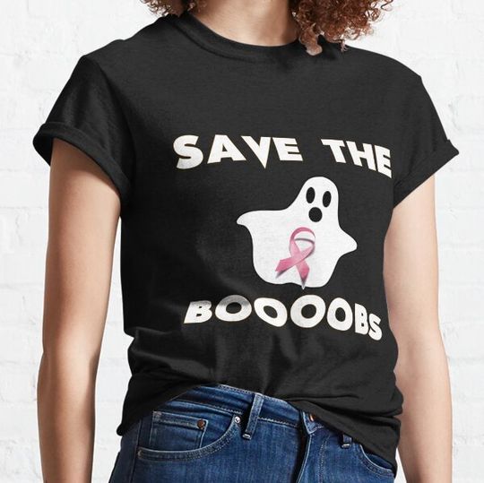 Discover Halloween Breast Cancer Save the BOOOOOBS T-shirts