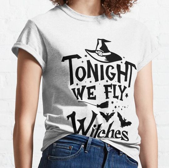 Discover Tonight we fly witches , Funny, Spooky Halloween Flying Witch T-shirts