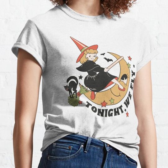 Discover Vintage Halloween Tonight We Fly T-shirts