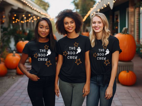 Discover Boo Crew Matching Halloween Tees for Girls Night and Family Fun