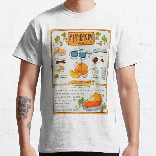 Discover Pumpkin Pie Recipe T-shirts