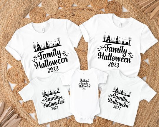Discover Custom Family Halloween 2023 Matching Shirts for Halloween Party