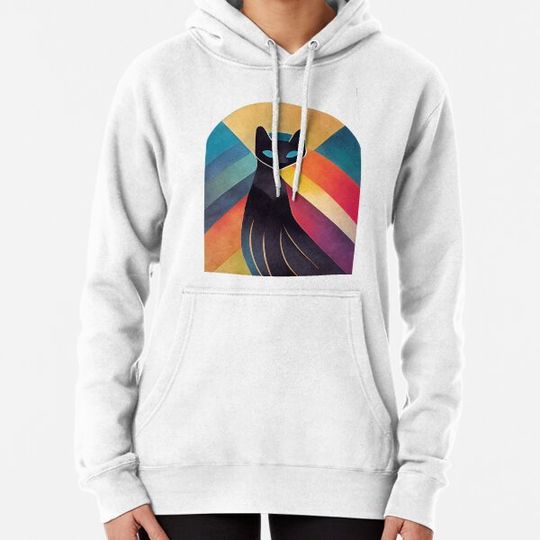Discover abstract cat painting Hoodies