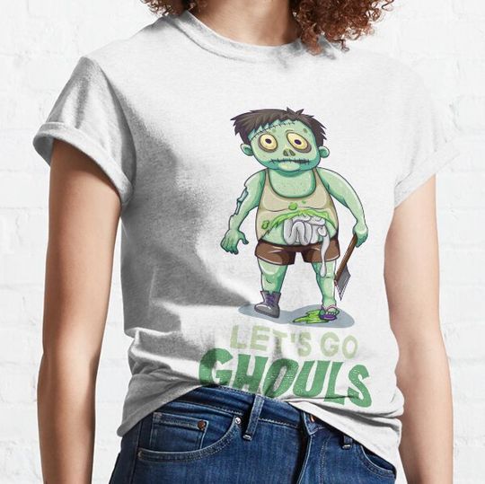 Discover Let's Go Ghouls , Funny Halloween Ghouls Costume Hippie Vibes T-shirts