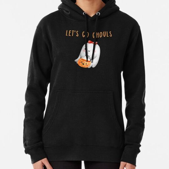 Discover Let's Go Ghouls Funny Cute Halloween Ghost Hoodies
