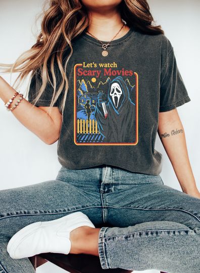 Discover Vintage Halloween Movie Scary Shirts for Fans, Let's Watch