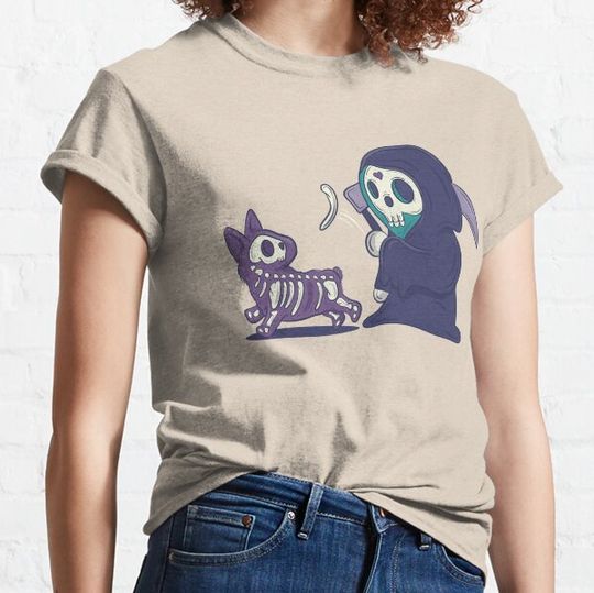 Discover Grim throws a dog a bone T-shirts