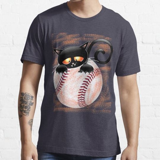 Discover halloween black cat with Baseball ball T-shirts