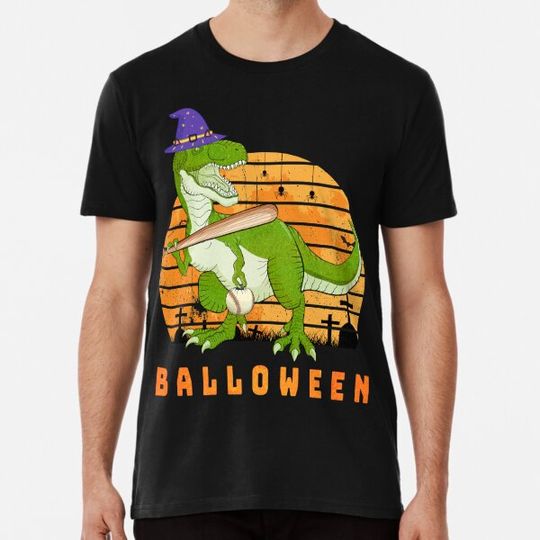 Discover Happy Halloween Baseball Saurus Pumpkin Dinosaurs Costume T-shirts