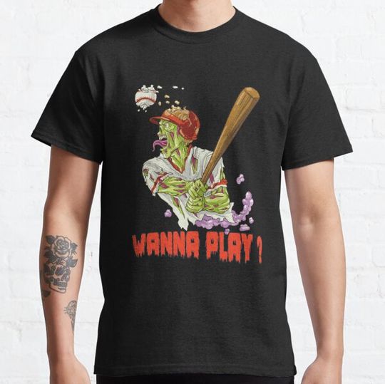 Discover Wanna play? Zombie Baseball Player T-shirts