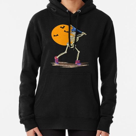 Discover Baseball Skeleton Halloween Men Boys Baseball Halloween Hoodies