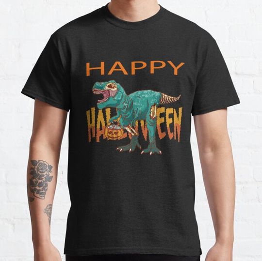 Discover Happy Halloween Baseball Player Scary Pumpkin Vintage T-shirts