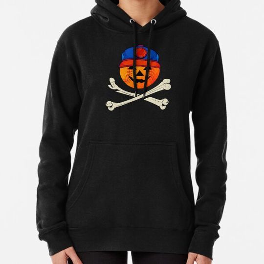 Discover Baseball Halloween Skeleton Bones With Pumpkin Face Ball  With Baseball Cap Vintage Scary Gifts For Pitcher Sports Lover Hoodies