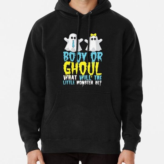 Discover Funny Halloween Ghost Booy Or Ghoul Monster Gender Reveal Hoodies