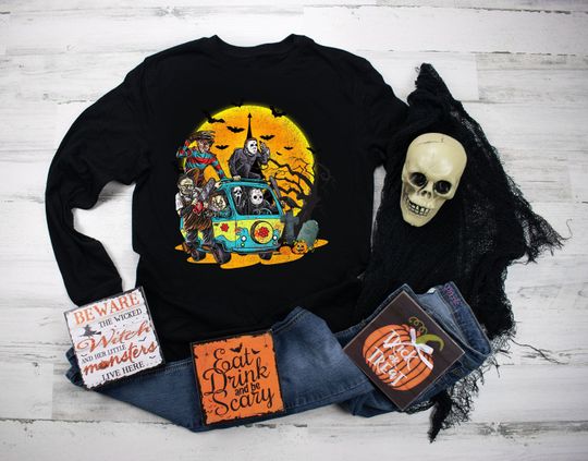 Discover Halloween Friends Horror Character Matching T-Shirts
