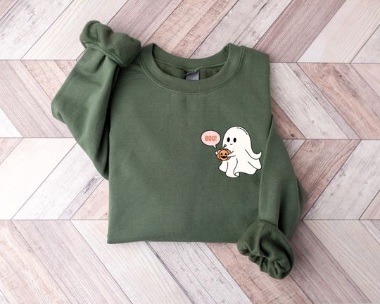 Discover Cute Ghost Halloween Sweatshirt - Spooky Gift Designs