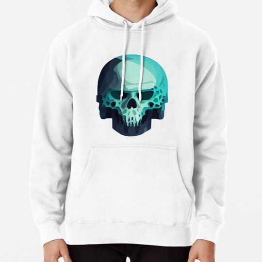 Discover Aqua Skull Hoodies