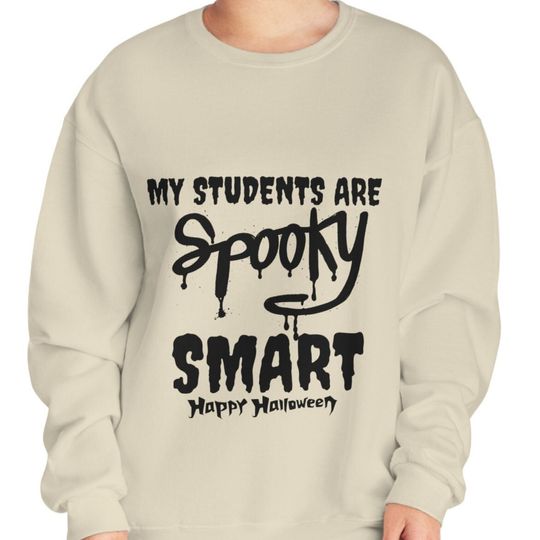 Discover My Students Are SPOOKY Smart Unisex NuBlend Crewneck Sweatshirt | Great Gift Idea For Teacher | Fun Halloween Sweat Shirt