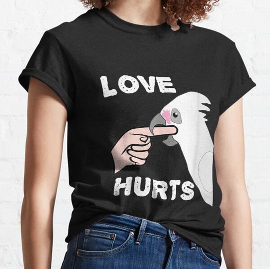 Discover Goffin Cockatoo Love Hurts for Valentine's Day T-shirts
