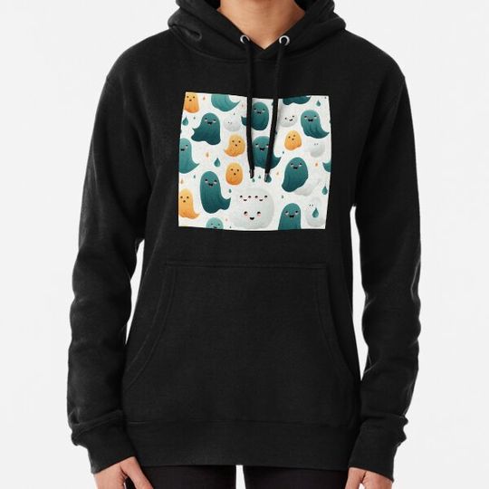 Discover Seamless pattern cute ghosts Hoodies