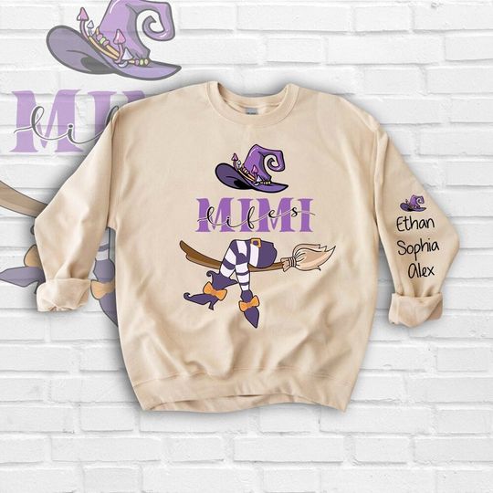 Discover Custom Nana Witch Halloween Sweatshirt