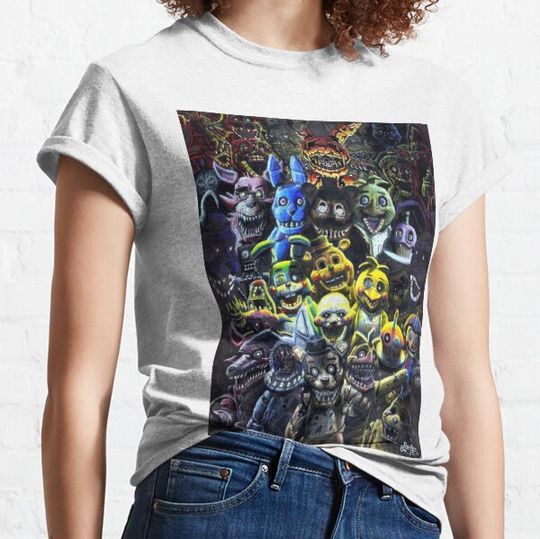 Discover Five Nights At Freddys - ALL CHARACTERS T-shirts