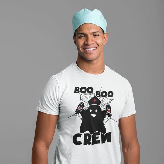 Discover Boo Boo Crew Nurse Halloween T-Shirt - Spooky Medical Tee