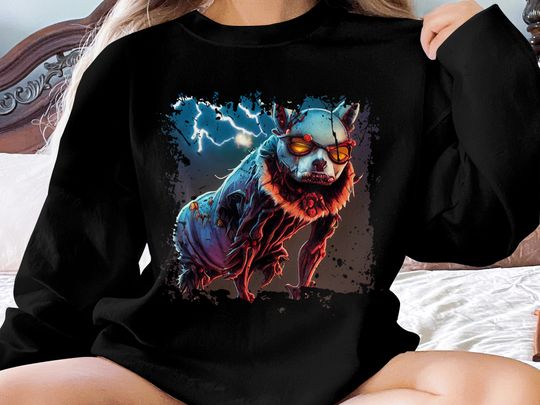 Discover Zombie Dog Halloween Shirt - Scary Pet Sweatshirt