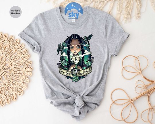 Discover Over Your Dead Body Shirt, Wednesday Scary Shirt, Cool Gothic Shirt, Wednesday Addams Shirt, Death Potion Shirt, Vintage Gothic Shirt