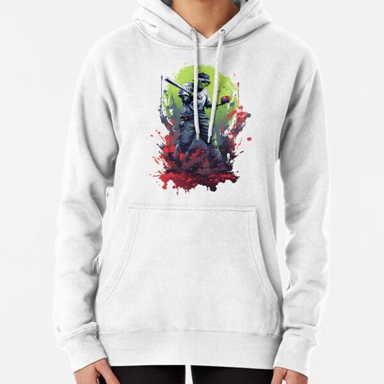 Discover Creepy Halloween Zombie with Baseball Bat Hoodies