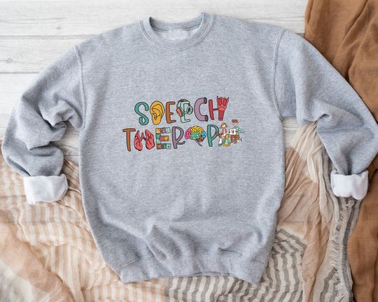 Discover Speech Language Pathologist, Speech Therapy Sweatshirt, Speech Therapist Crewneck Sweatshirt, Speech Therapist Shirts, Speech Therapist Gift