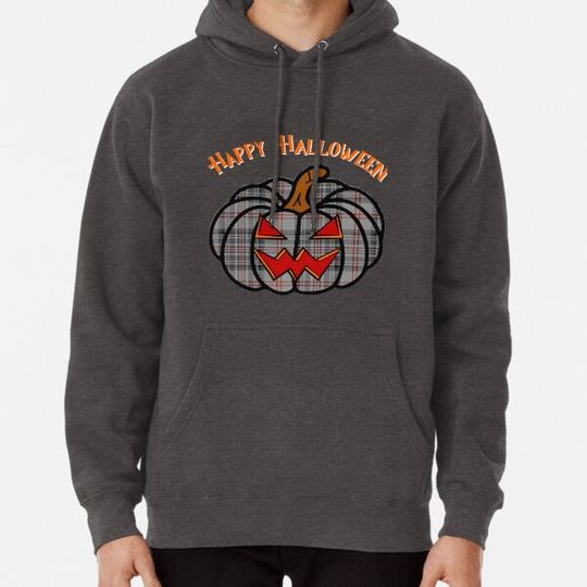 Discover Happy Halloween Yer Sassenach! | Balmoral Tartan Pumpkin Hoodies