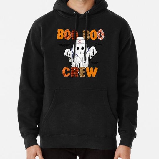 Discover Leopard Plaid Print Boo Boo Nurse Halloween Nurse Hoodies
