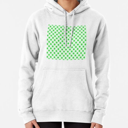 Discover Monster Green and White Halloween Argyle Check Plaid Hoodies