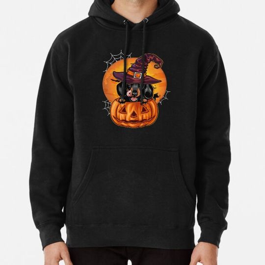 Discover Funny Dachshund Pumpkin Halloween Hoodies