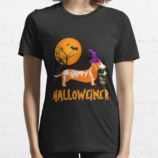 Discover Dachshund Happy Halloweiner Funny Halloween Dogs Lover T-shirts