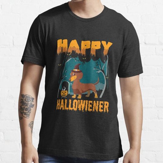 Discover Happy Hallowiener Wiener Dachshund Halloween Costume T-shirts