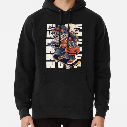 Discover Wolf and the Great Pumpkin: A Spooky Halloween Tale Hoodies