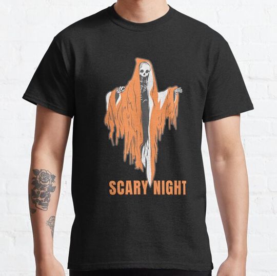 Discover Scary nights spoky halloween classic t shirt T-shirts