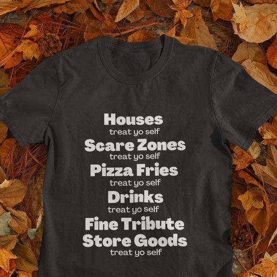 Discover HHN Treat Yo Self Shirt - Halloween HN T-Shirt, HHN Fan Tee Shirt, Haunted House Crewneck, Spooky Season, Annual Passholder