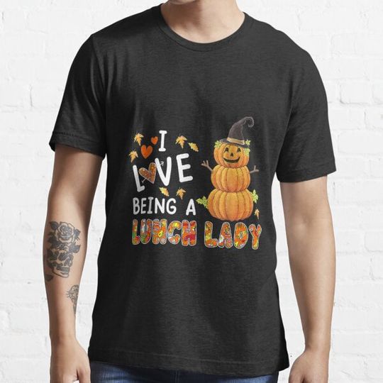Discover Love Being Lunch Lady Halloween Pumpkin Costume T-shirts