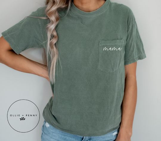 Discover Mama Pocket Shirt for Pregnancy Reveal and Mother's Day