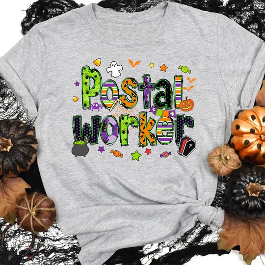 Discover Postal Worker Halloween Shirt for Mail Workers