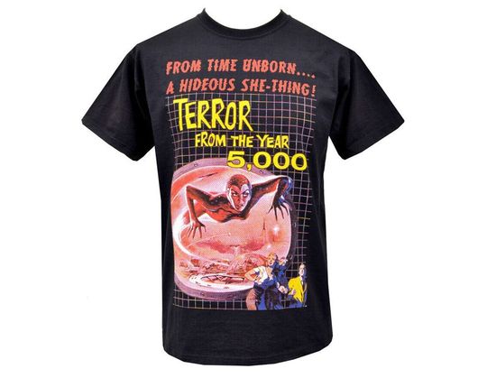 Discover Terror from the Year 5000 Mens Horror T-Shirt Sci fi Halloween B-Movie