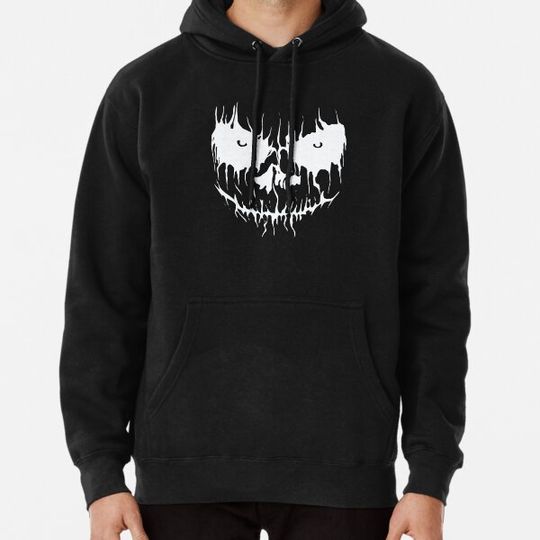 Discover Scary white painted mask Hoodies