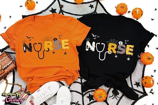 Discover Cute Halloween Spooky Nurse Shirt