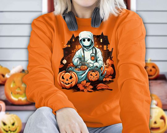 Discover Cute Halloween Ghost Nurse Shirt