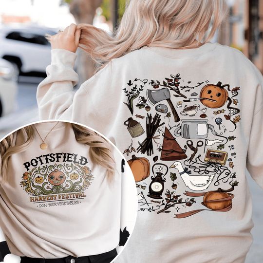 Discover Pottsfield Harvest Festival Sweatshirt, Vegetables Fall Shirt, Pottsfield Shirt, Halloween Shirt, Halloween Pumpkin, Goth Clothing
